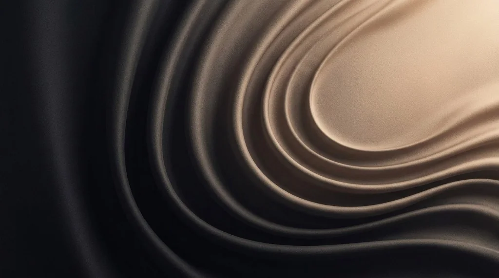 Abstract black and champagne folds representing the digestive system