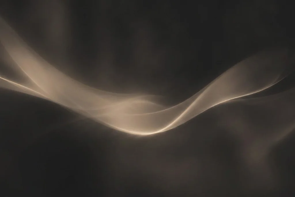 Abstract champagne light waves representing vitality and longevity