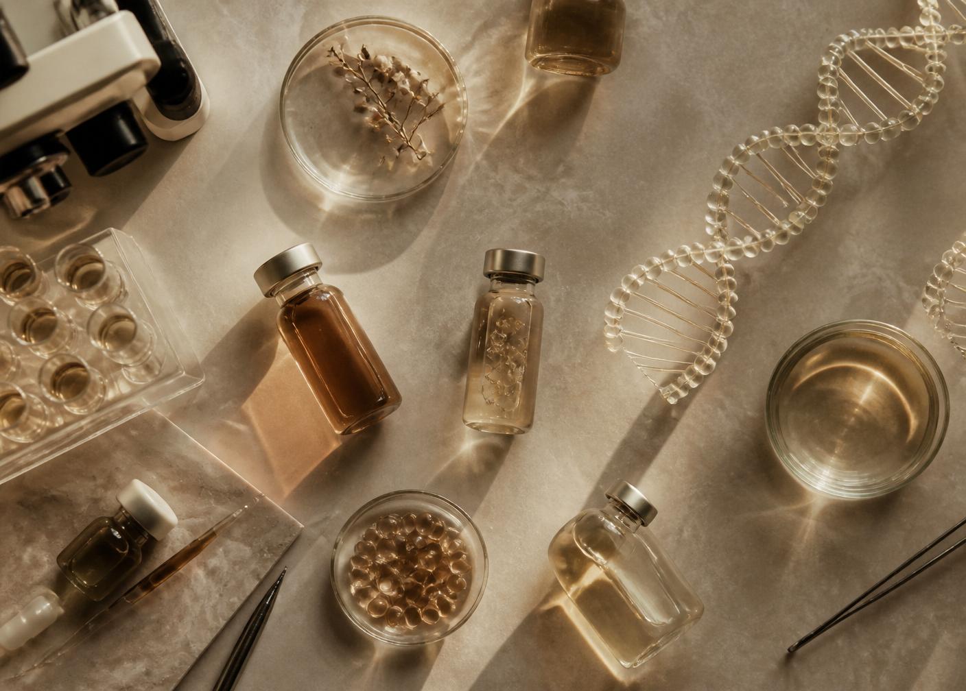Advanced diagnostics — vials and DNA imagery