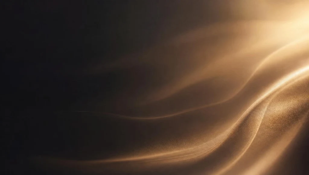 A ribbon of gold light unfurling through darkness